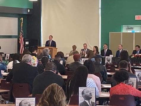 U.S. Senator Richard Blumenthal (D-CT) attended the Dr. Martin Luther King Jr. and Albert Owens Scholarship Brunch in Meriden to honor students who are winners of this year’s MLK essay contest.